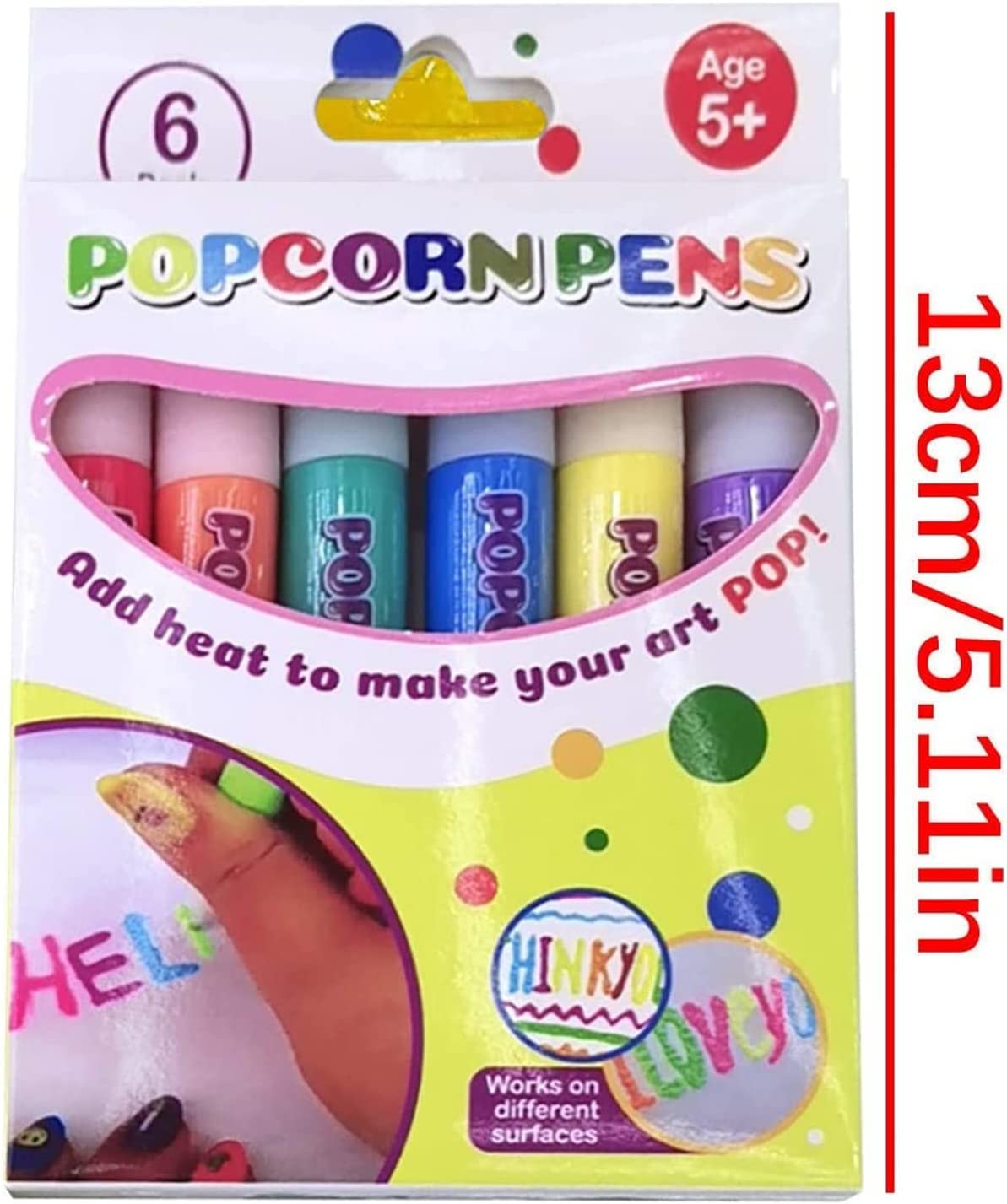 Frusde 6pcs Magic Puffy Pens for Girls, Bubble Pen, Magic Color